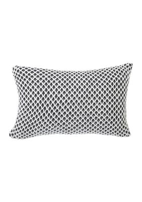 Rectangle Knit Pillow - Navy and White
