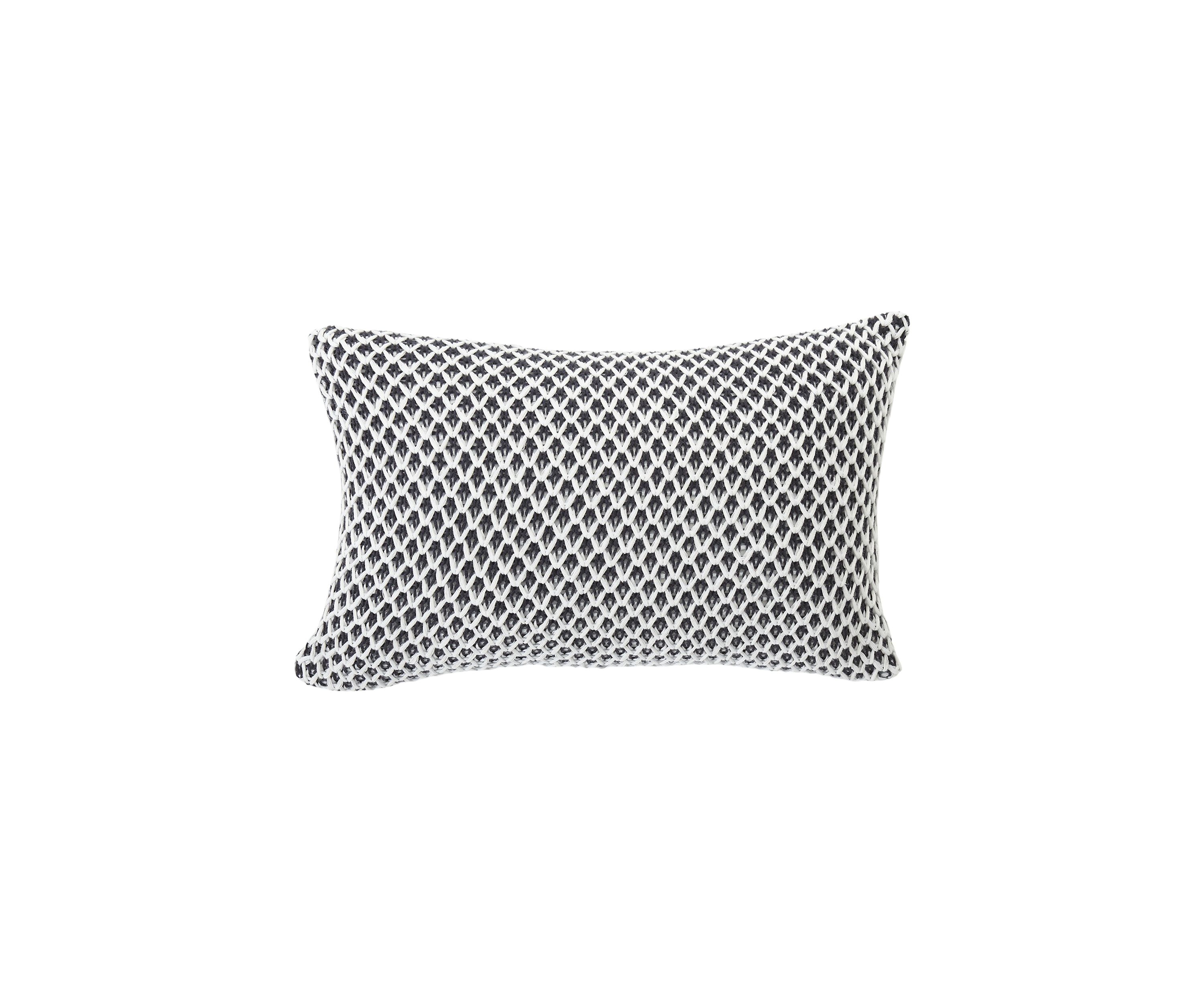 Rectangle Knit Pillow - Navy and White