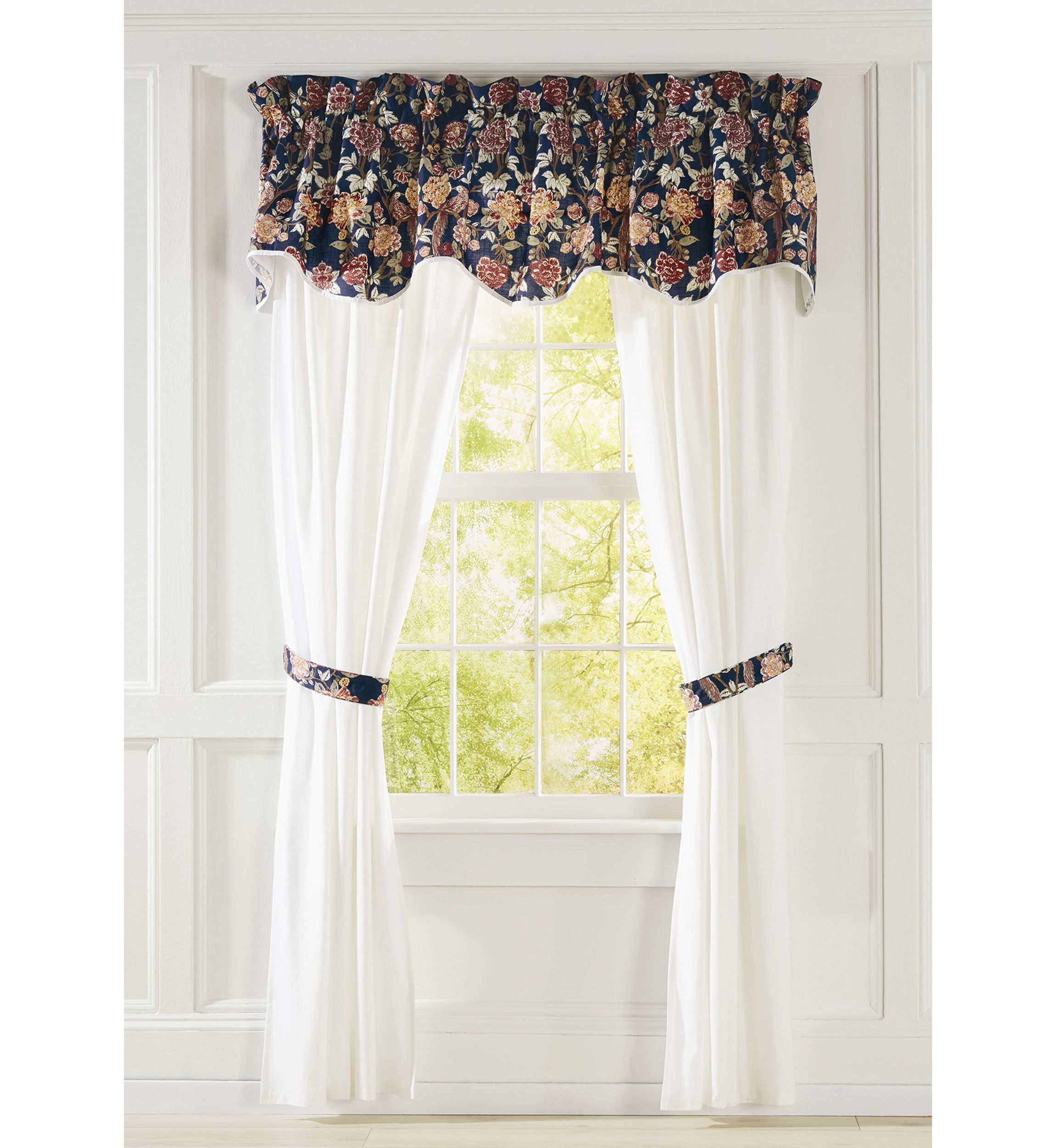 Biblio Drapery Pair with Tie Backs