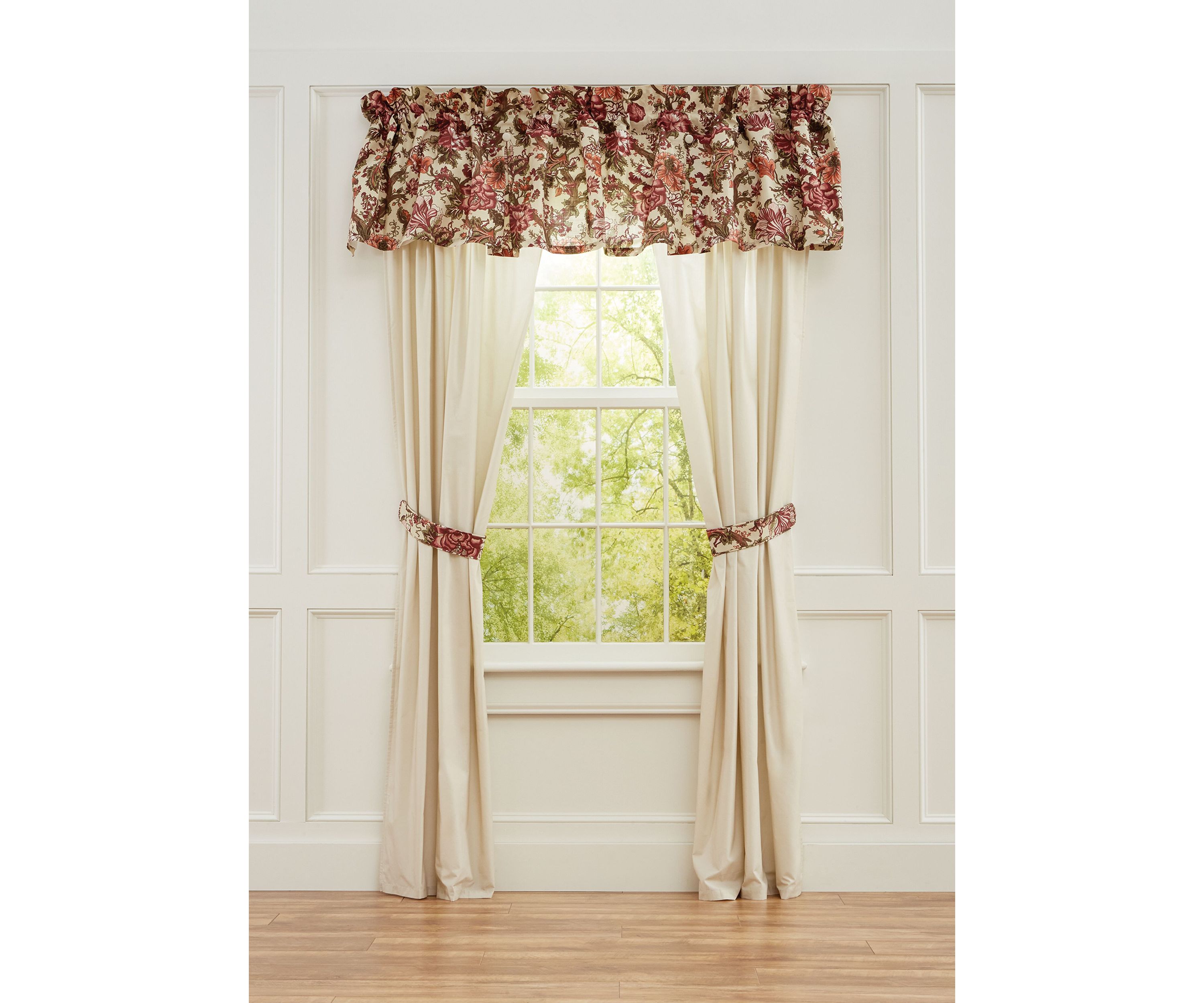 Rosarian Drapery Pair with Tie Backs