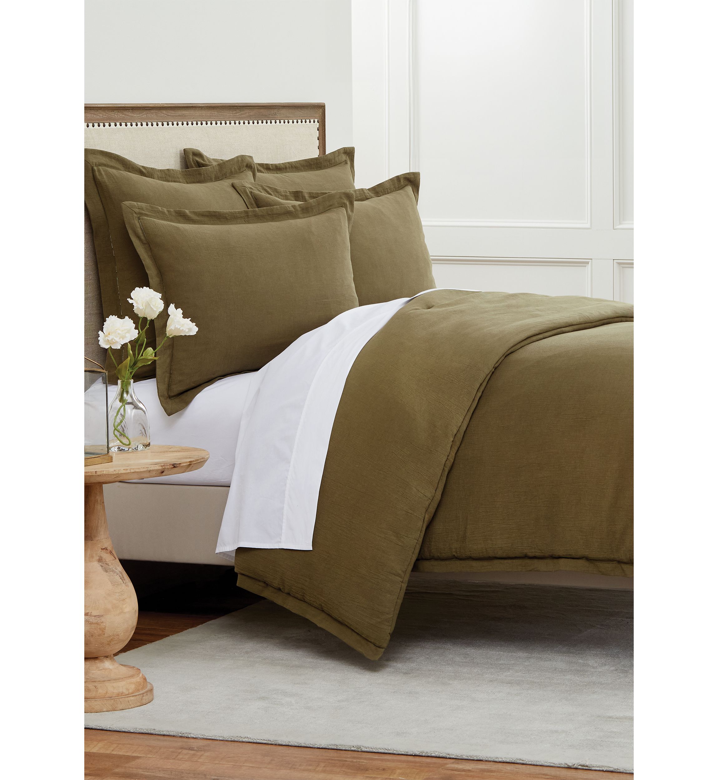 Linen Hemstitch Comforter Set