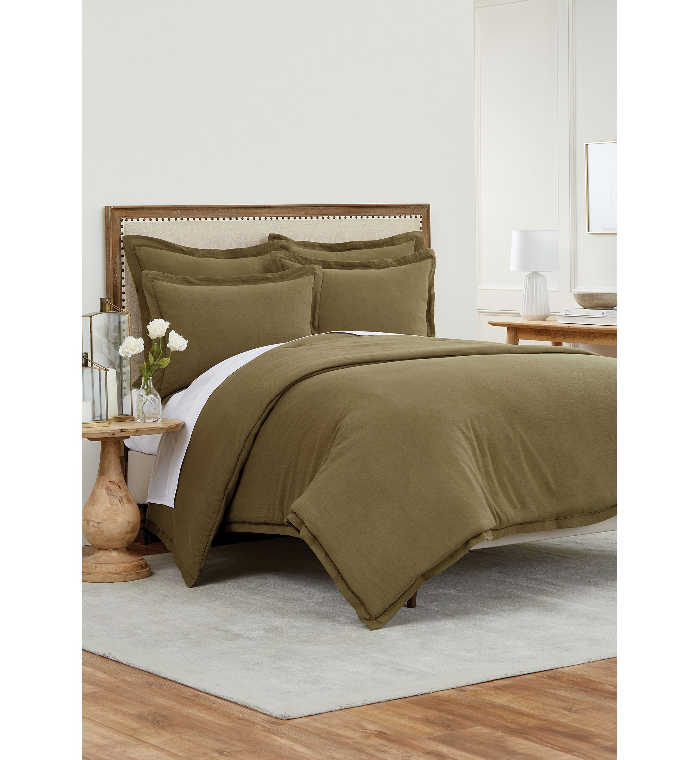 Linen Hemstitch Comforter Set