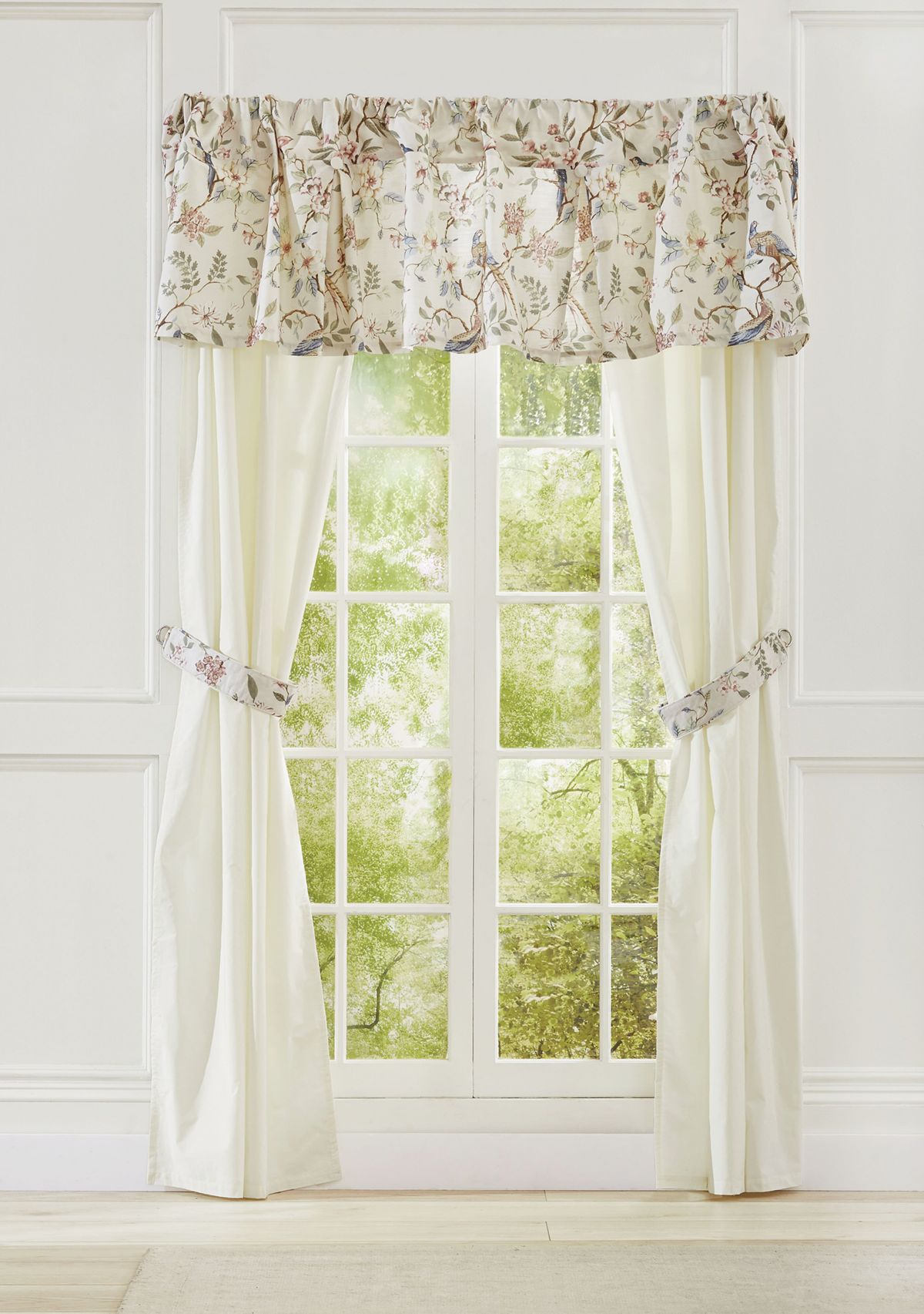 20th Anniversary Autumnal Pheasant Drapery Pair with Tie Backs