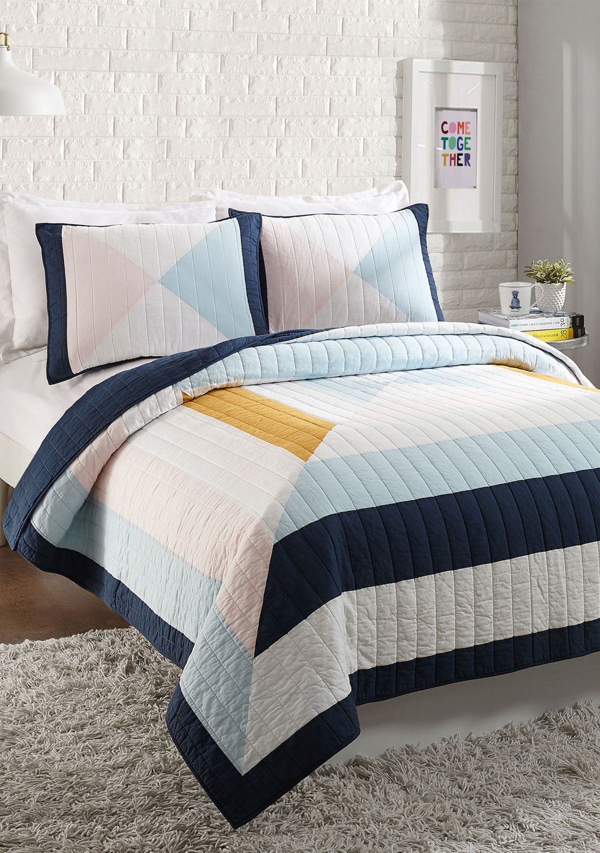 Diamond Patchwork Quilt Set by Ampersand Design Studio