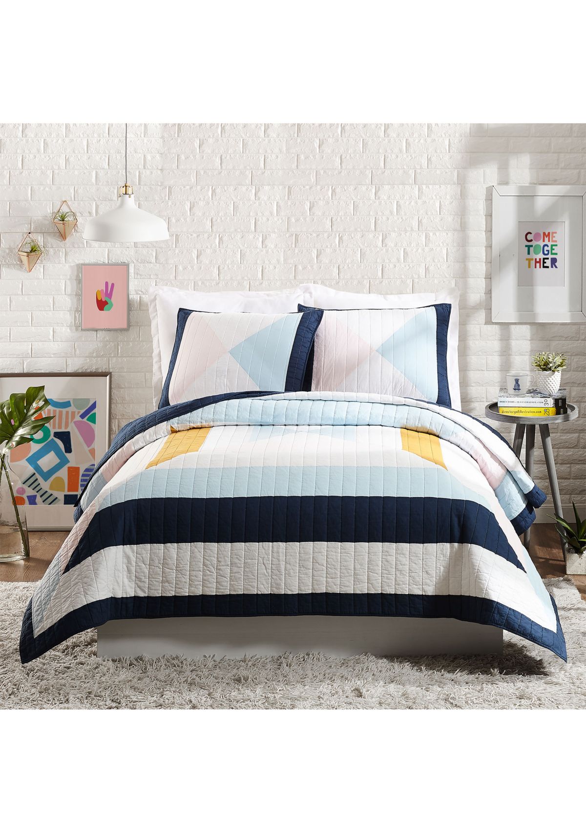 Diamond Patchwork Quilt Set by Ampersand Design Studio