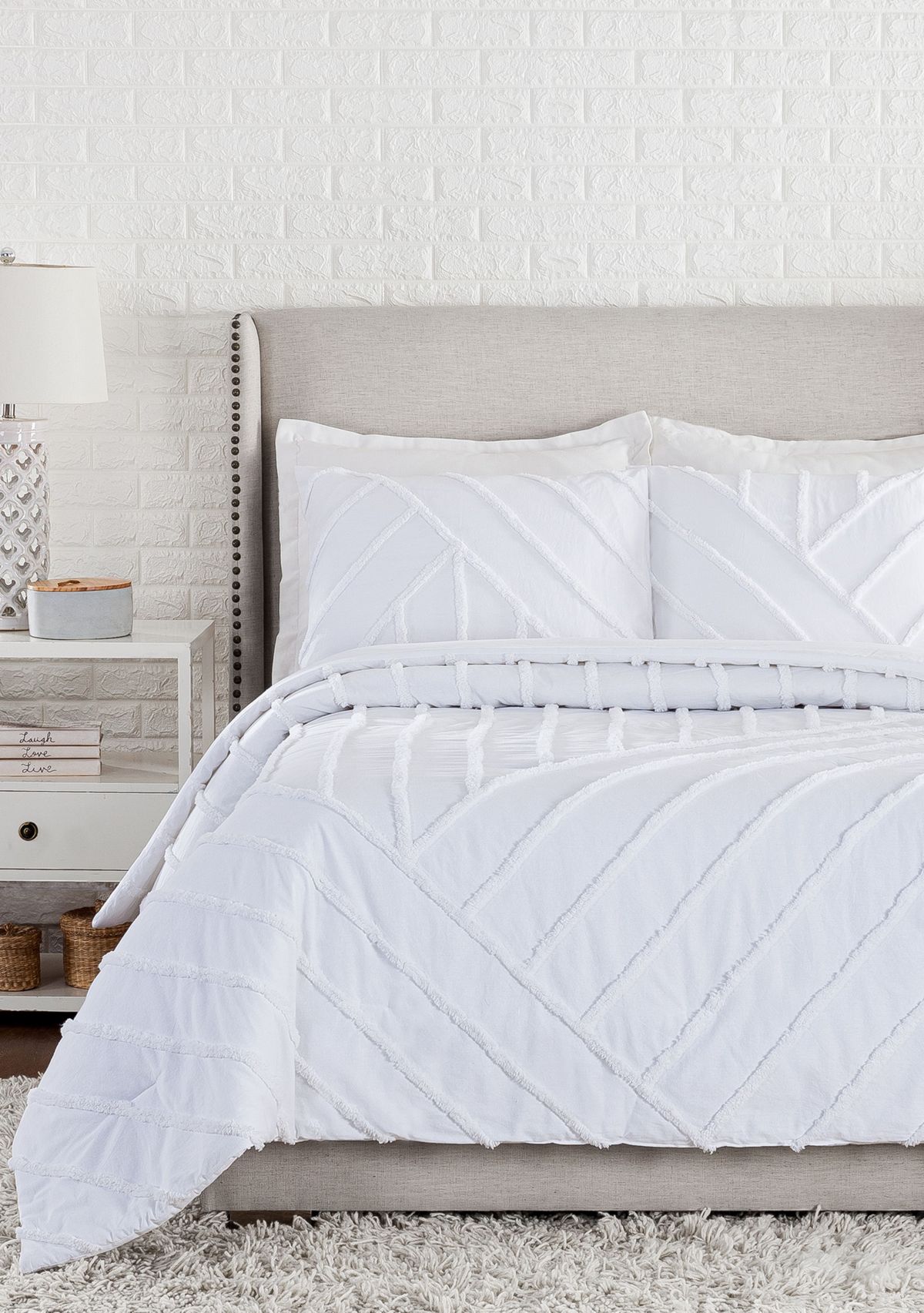 LAUREL & MAYFAIR Chenille Chevron Comforter Set | Belk