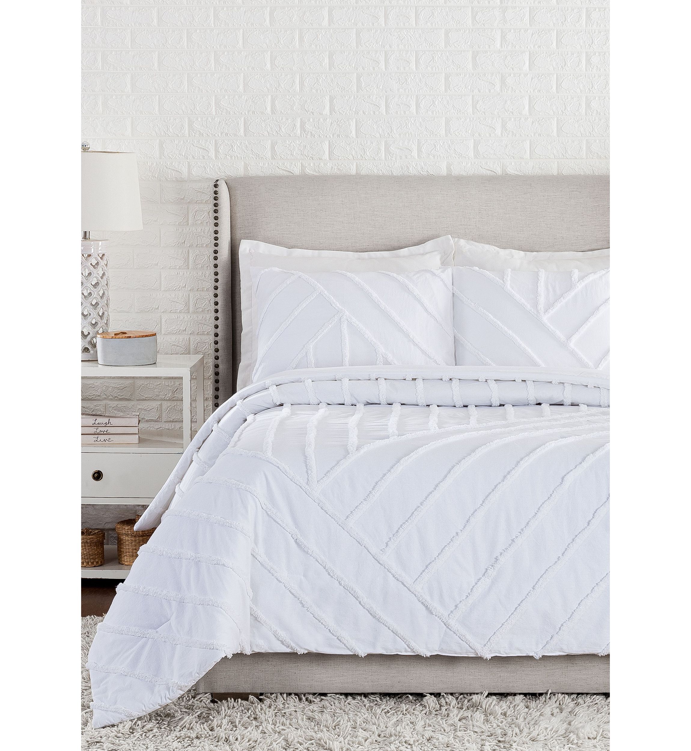 Chenille Chevron Comforter Set