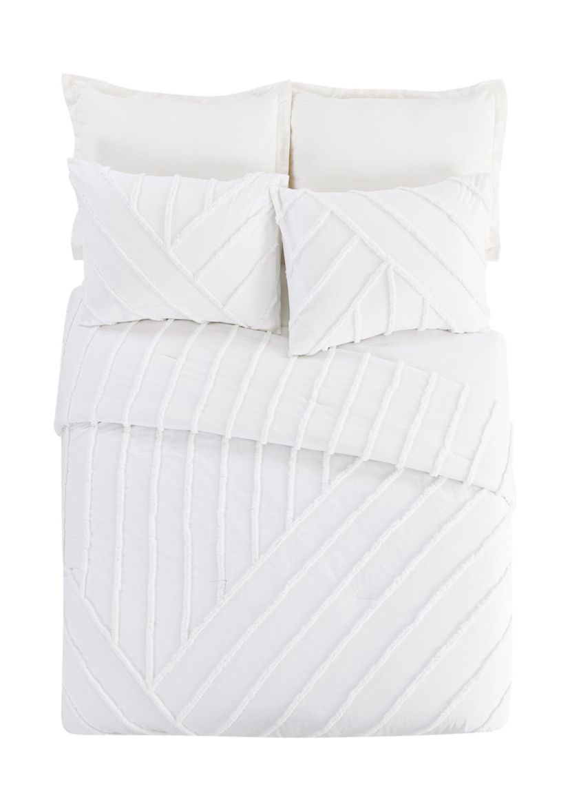Chenille Chevron Comforter Set