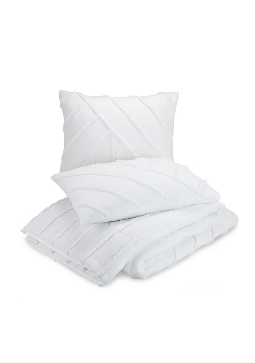 Chenille Chevron Comforter Set