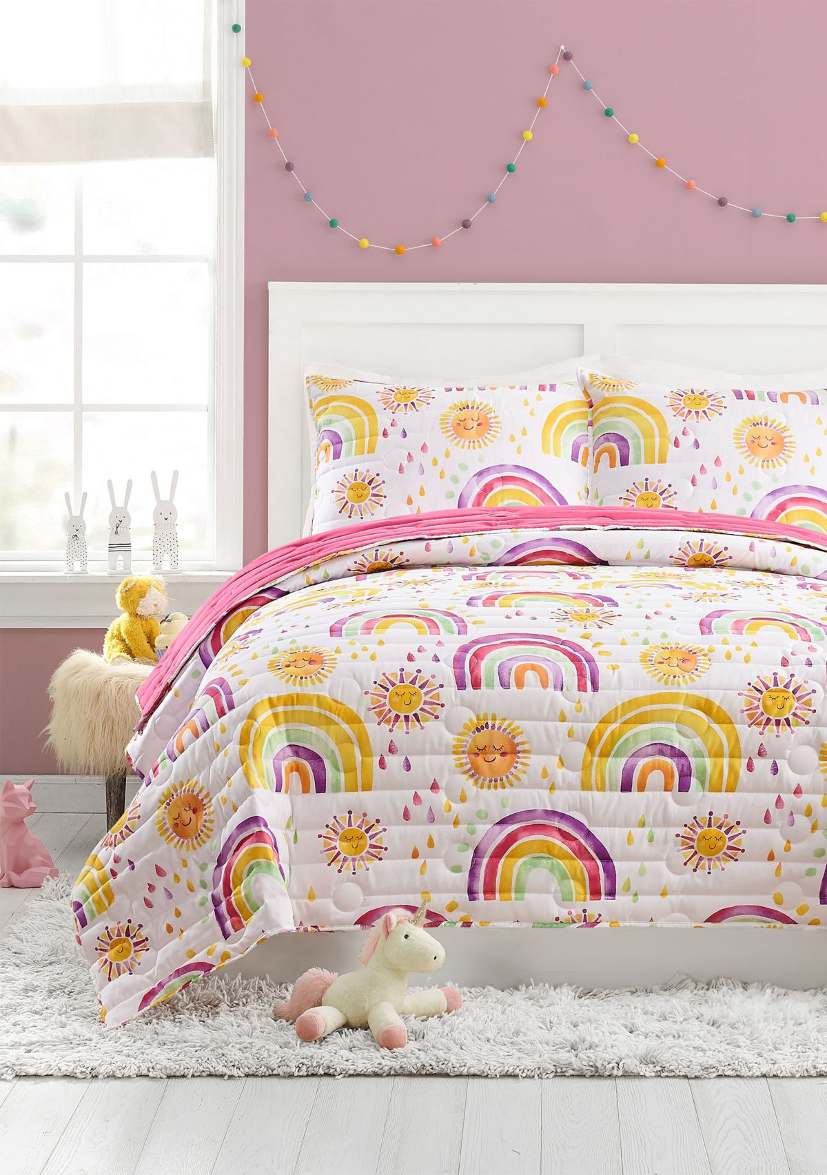 Rainbows and Sun Quilt Set