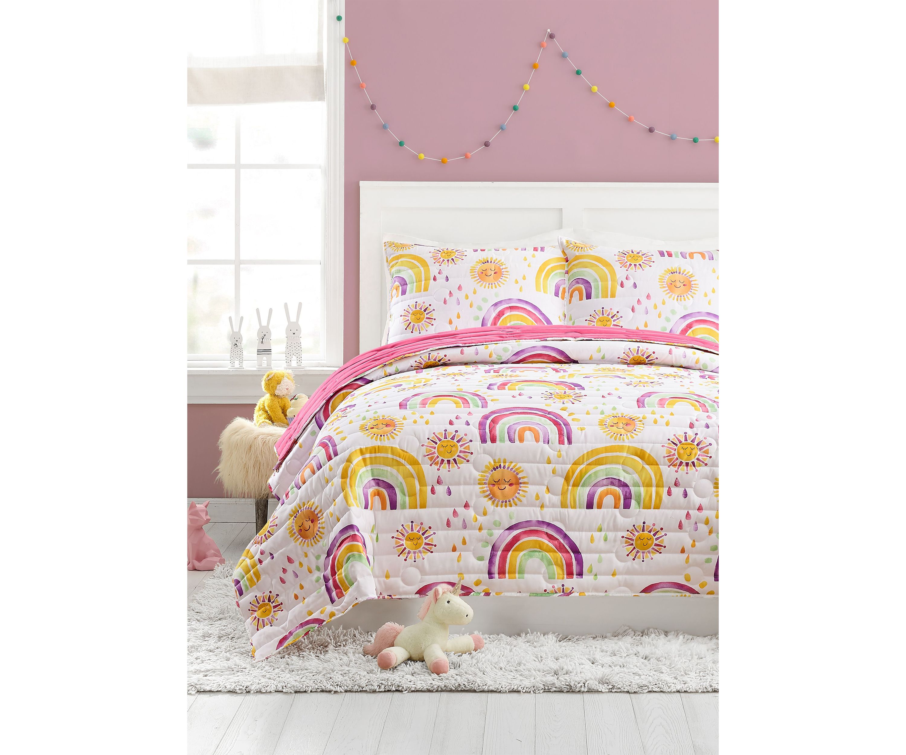 Rainbows and Sun Quilt Set