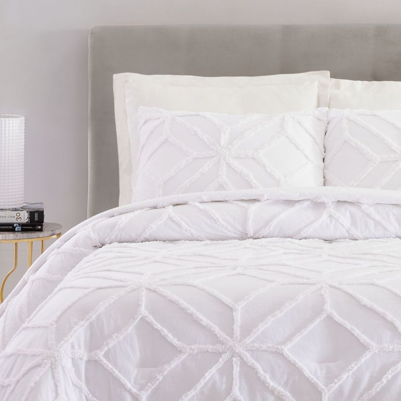 Tufted Chenille Duvet Cover Set