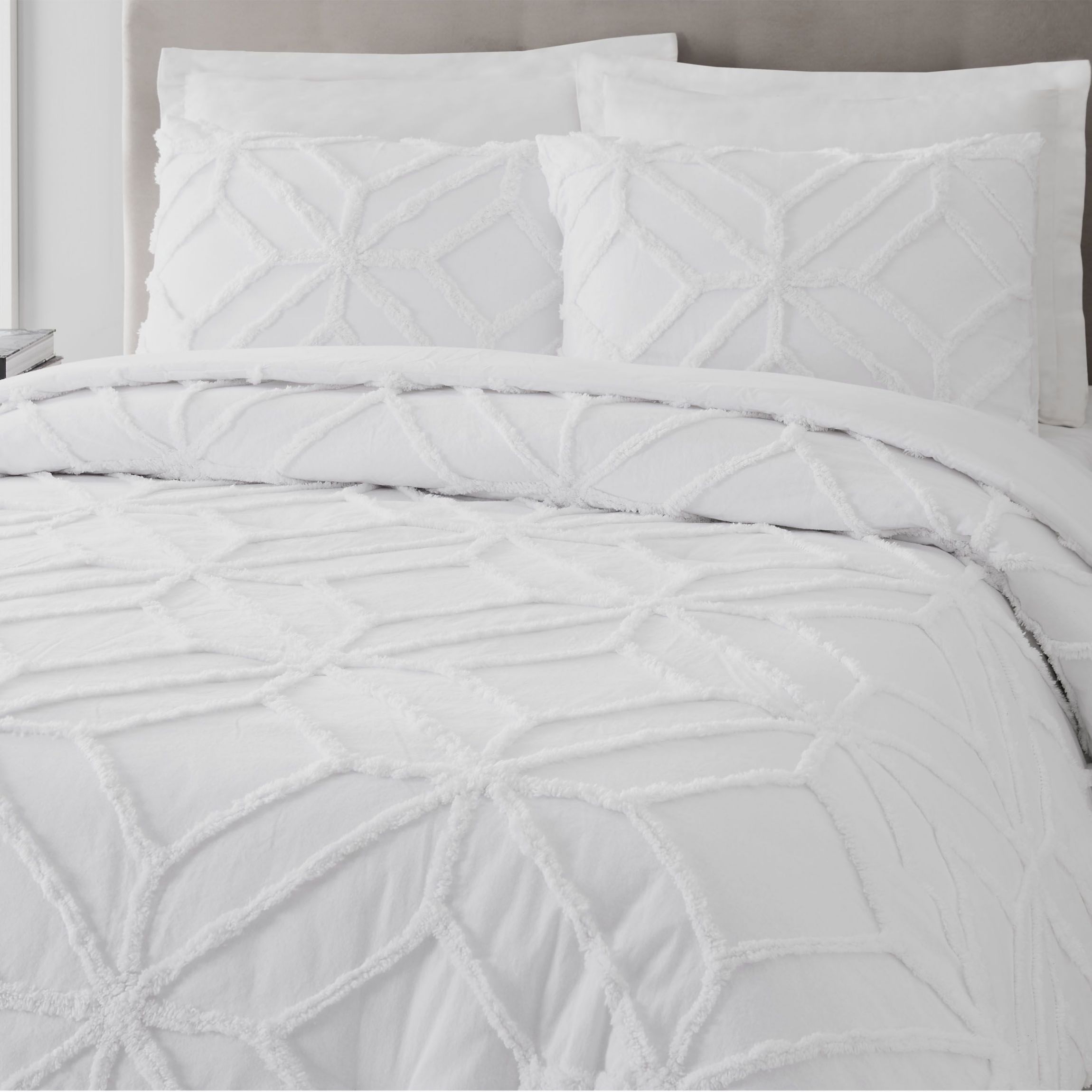 Tufted Chenille Duvet Cover Set