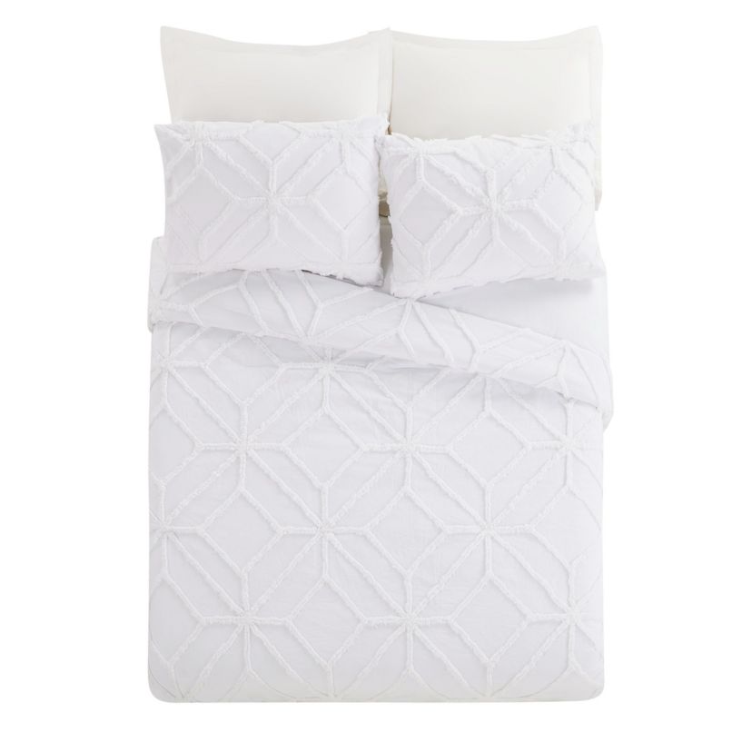 Tufted Chenille Duvet Cover Set