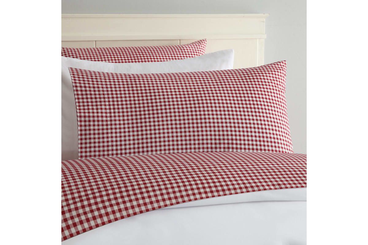 Gingham 250 Thread Count Cotton Percale Sheet Set