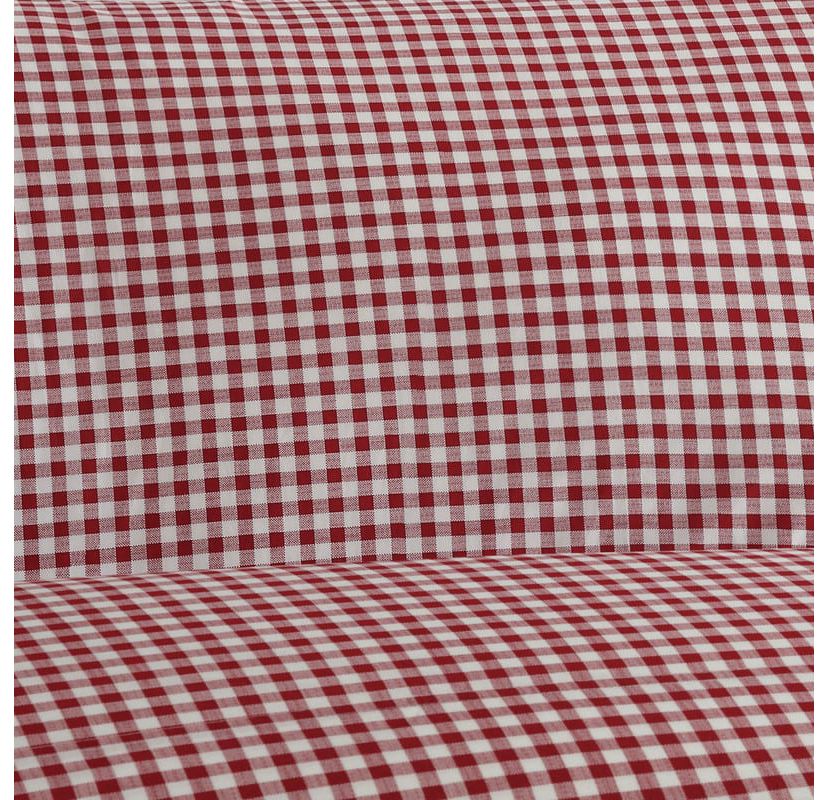 Gingham 250 Thread Count Cotton Percale Sheet Set