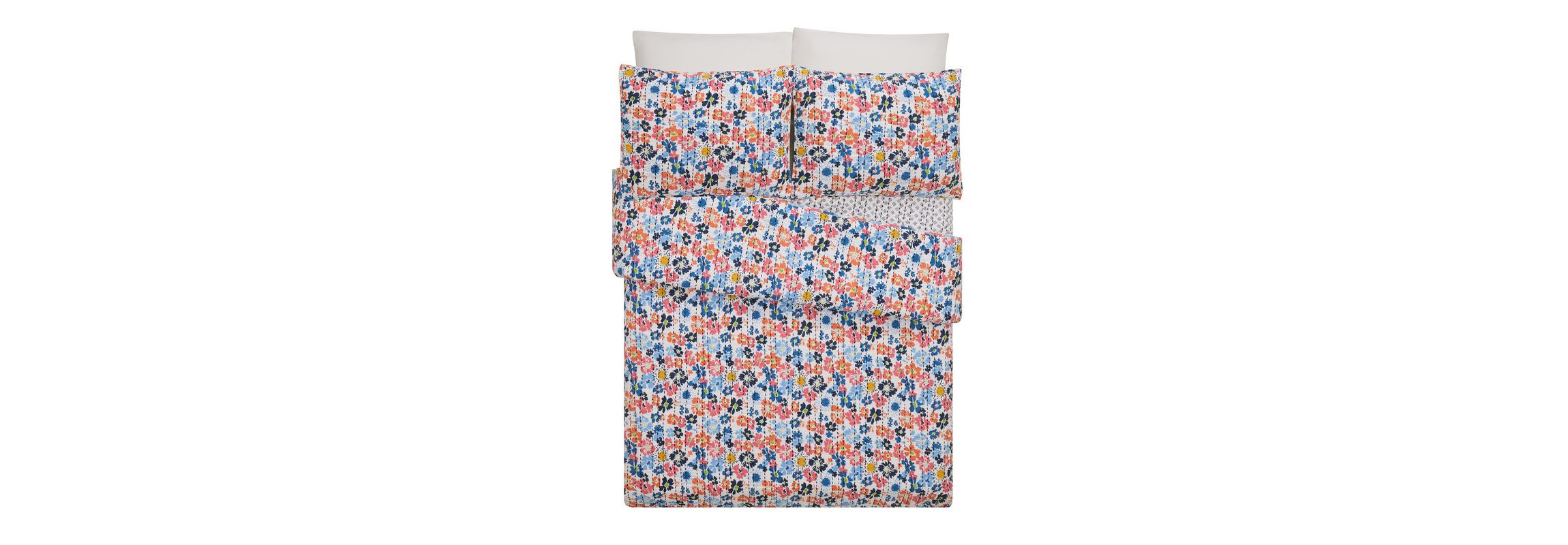 Blossom 100% Cotton Reversible Quilt Set