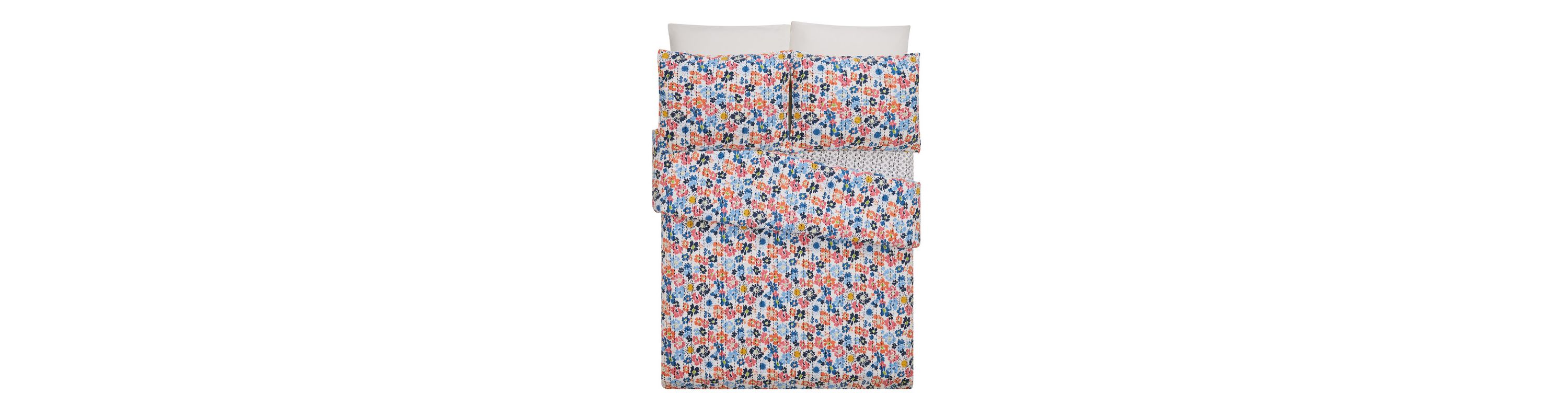 Blossom 100% Cotton Reversible Quilt Set