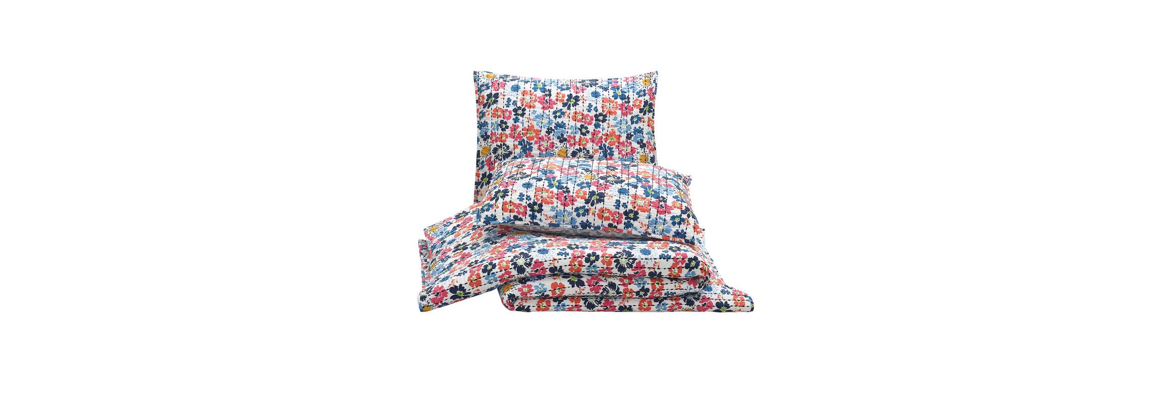Blossom 100% Cotton Reversible Quilt Set