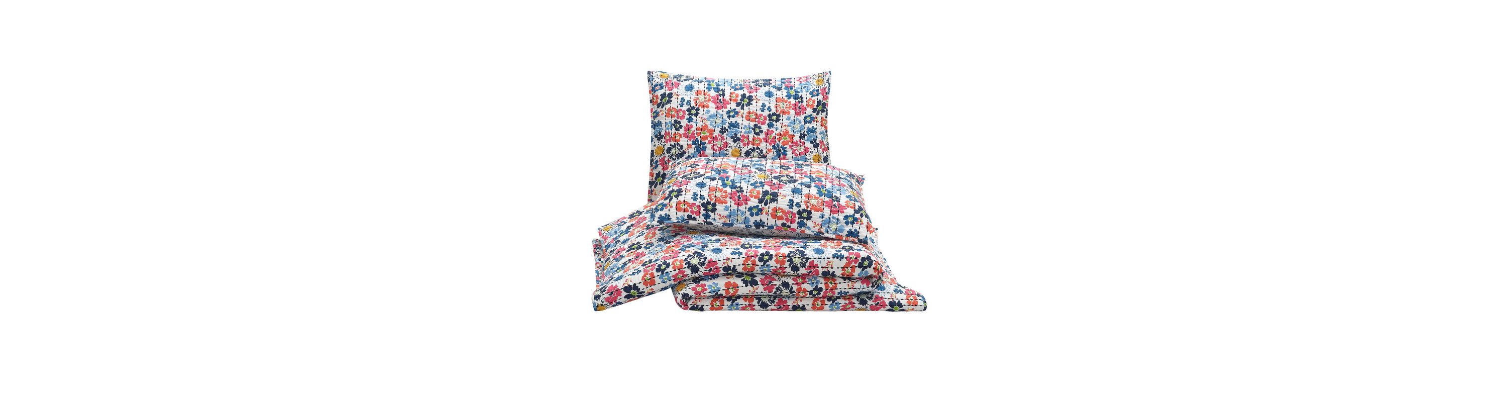 Blossom 100% Cotton Reversible Quilt Set
