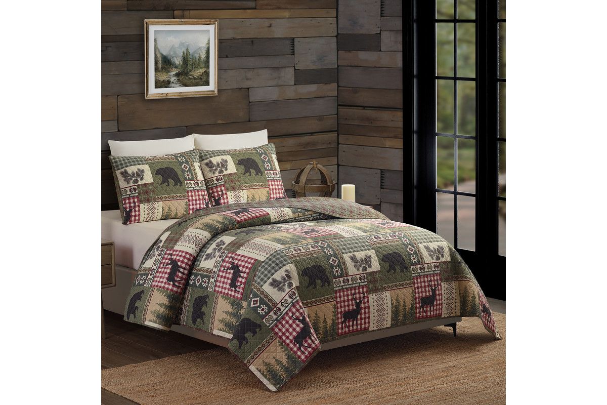 Dorset 100% Cotton Reversible Quilt Set
