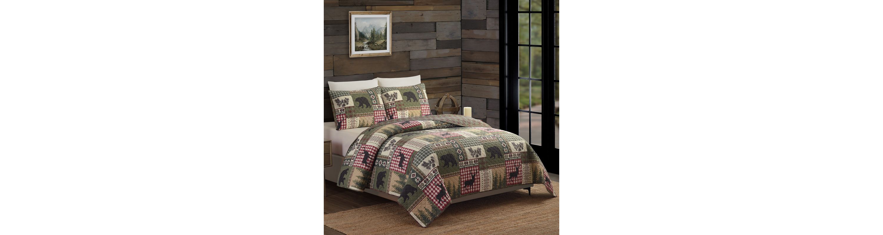 Dorset 100% Cotton Reversible Quilt Set