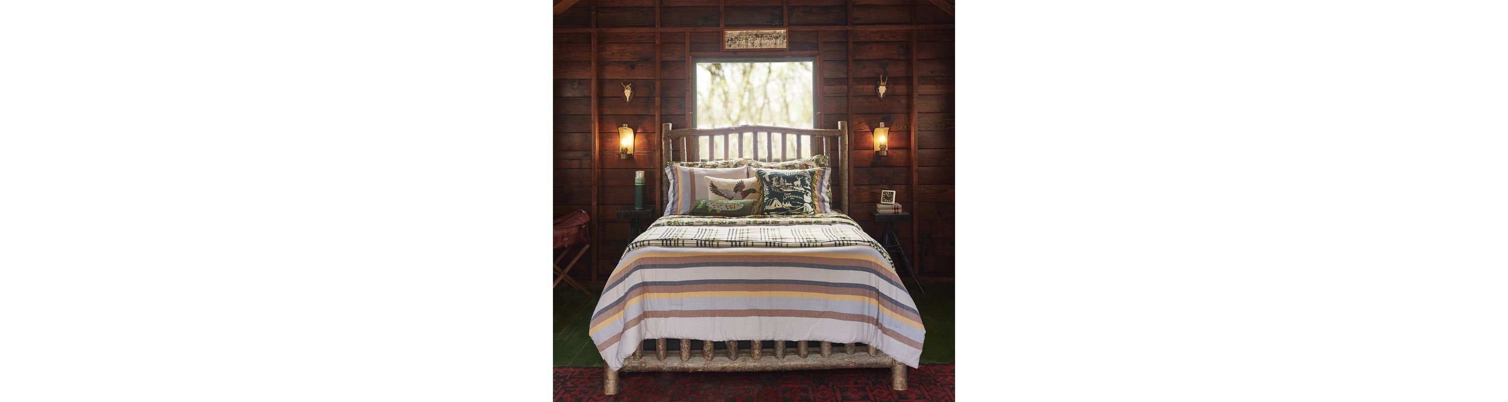 Camp Wandawega Flannel Stripe Comforter Set