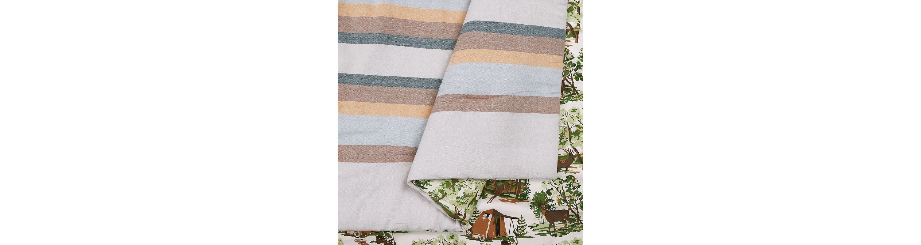 Camp Wandawega Flannel Stripe Comforter Set