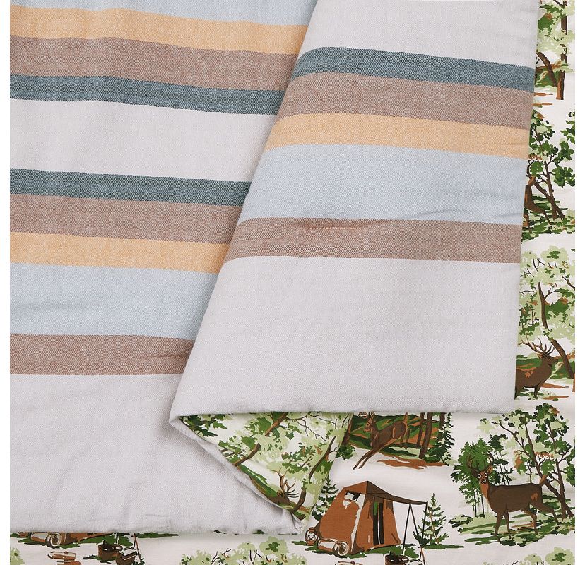 Camp Wandawega Flannel Stripe Comforter Set