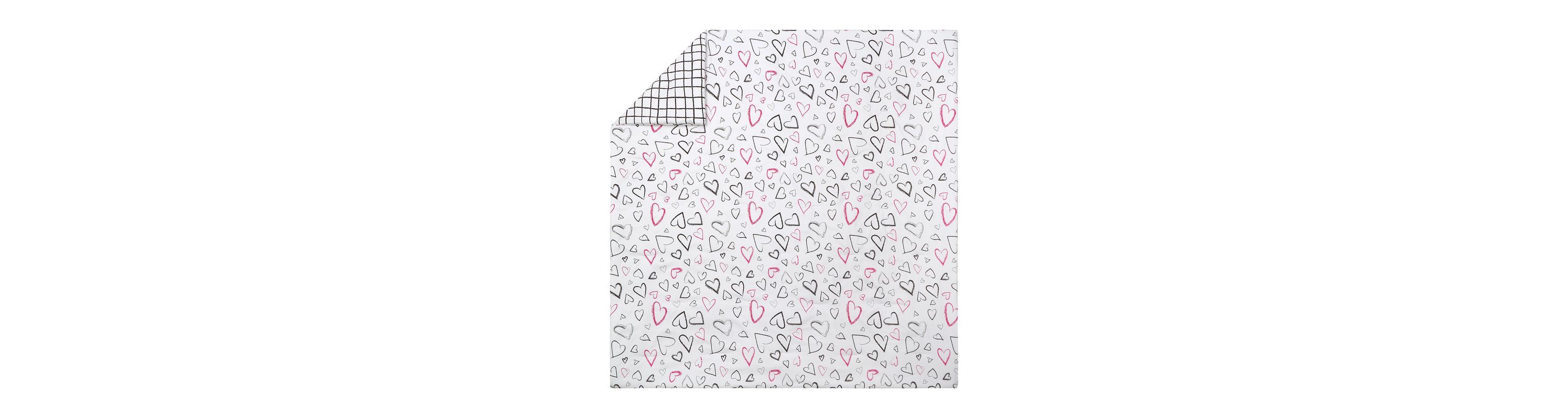 Roxy Hearts Reversible Comforter Set