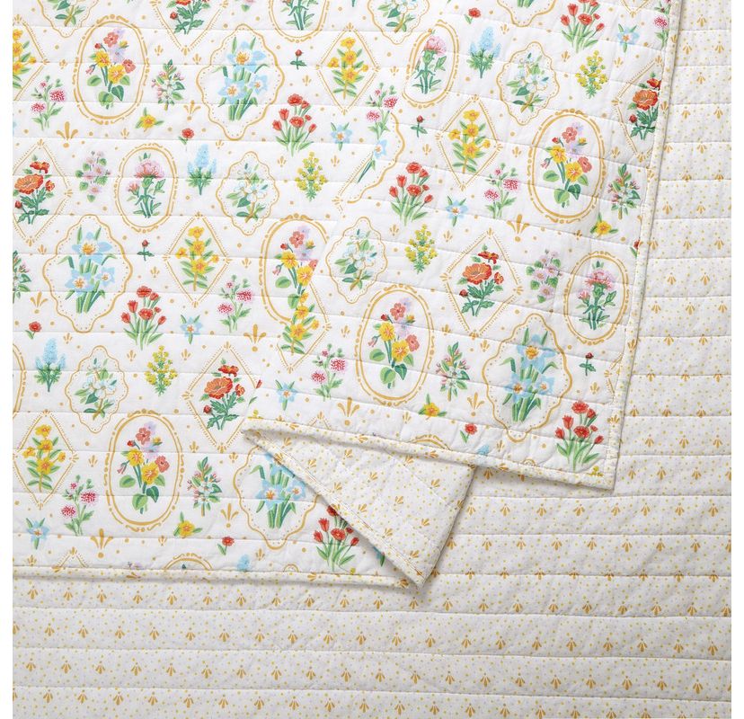 Floral Wallpaper Cotton Quilt Set by Angela Staehling