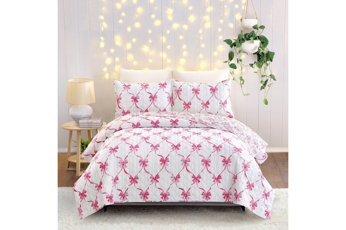 Abigail Bow Reversible Quilt Set