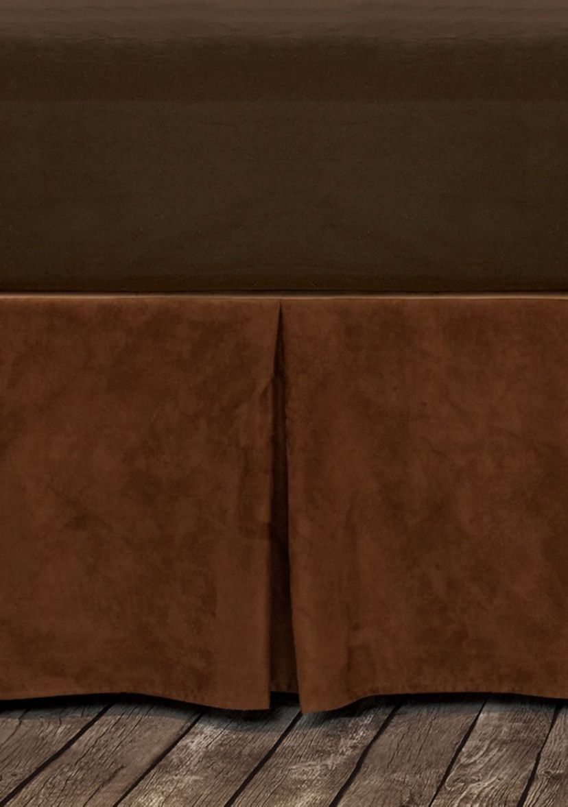 Copper Faux Suede Bed Skirt