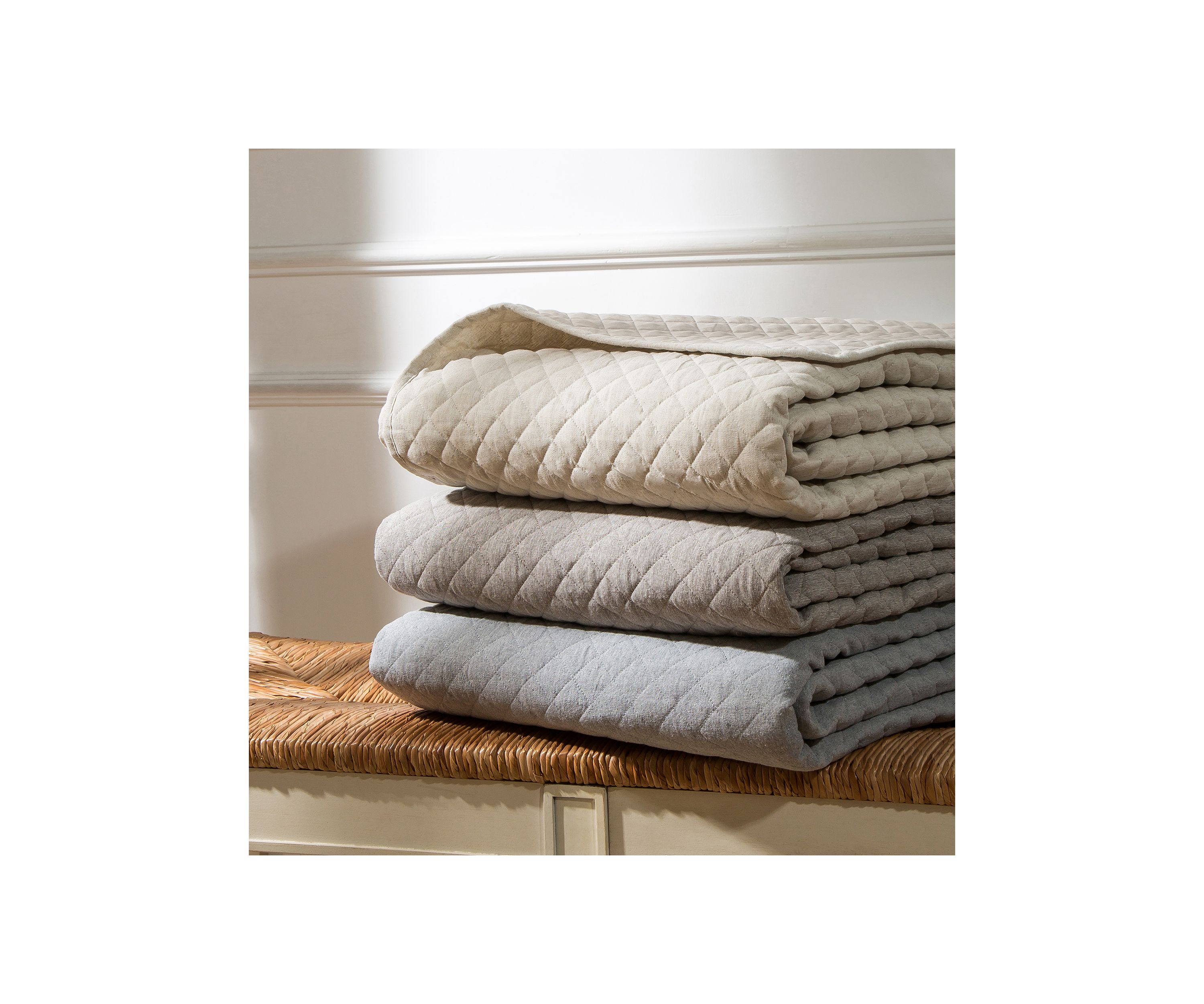 Anna Diamond Quilted Coverlet Set