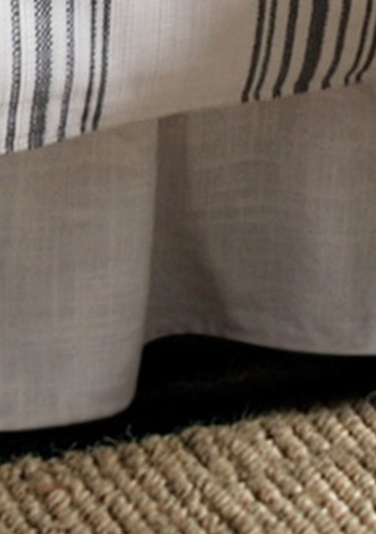 Gathered White Bed Skirt
