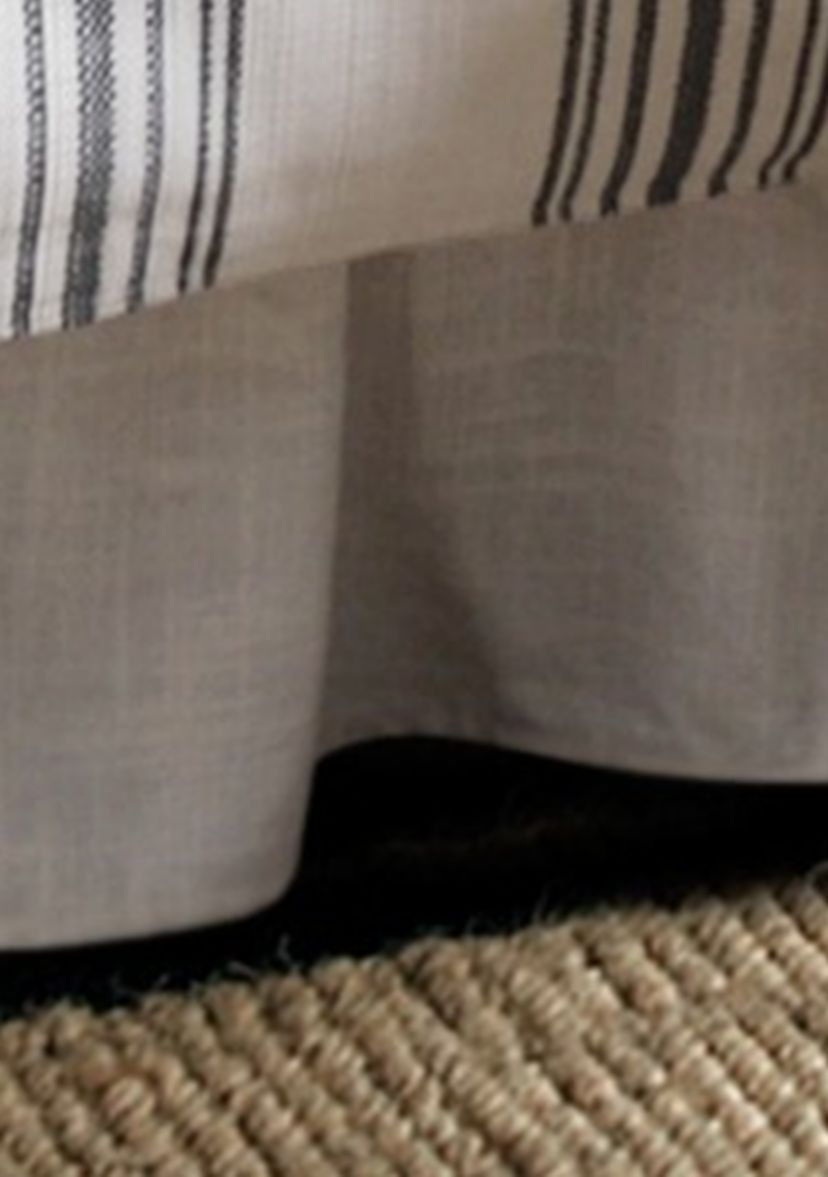 Gathered White Bed Skirt