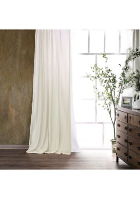 HiEnd Accents Stella Faux Silk Velvet Romantic Western Lined 1 Piece Curtain, 48"x108", 90-94
