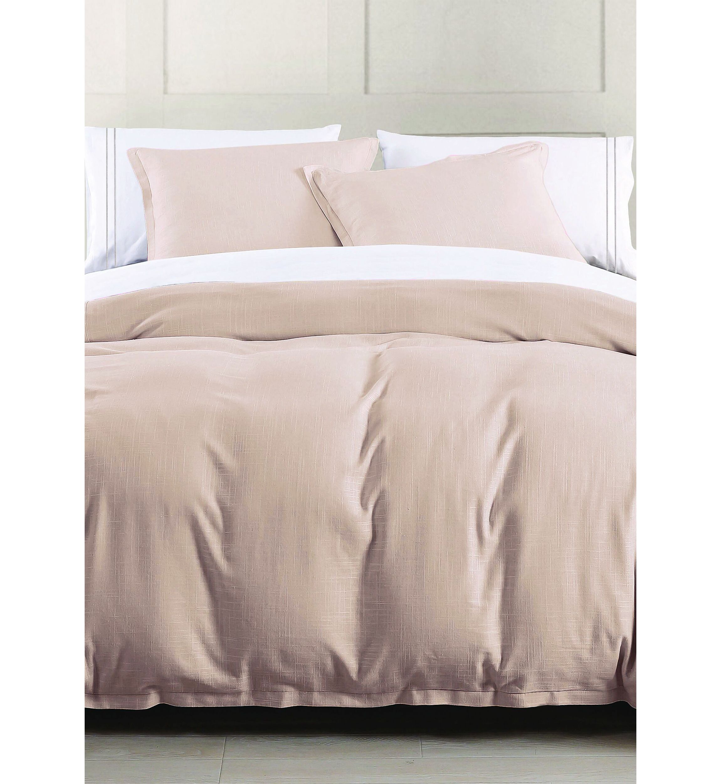 Hera Washed Linen Flange Duvet Cover