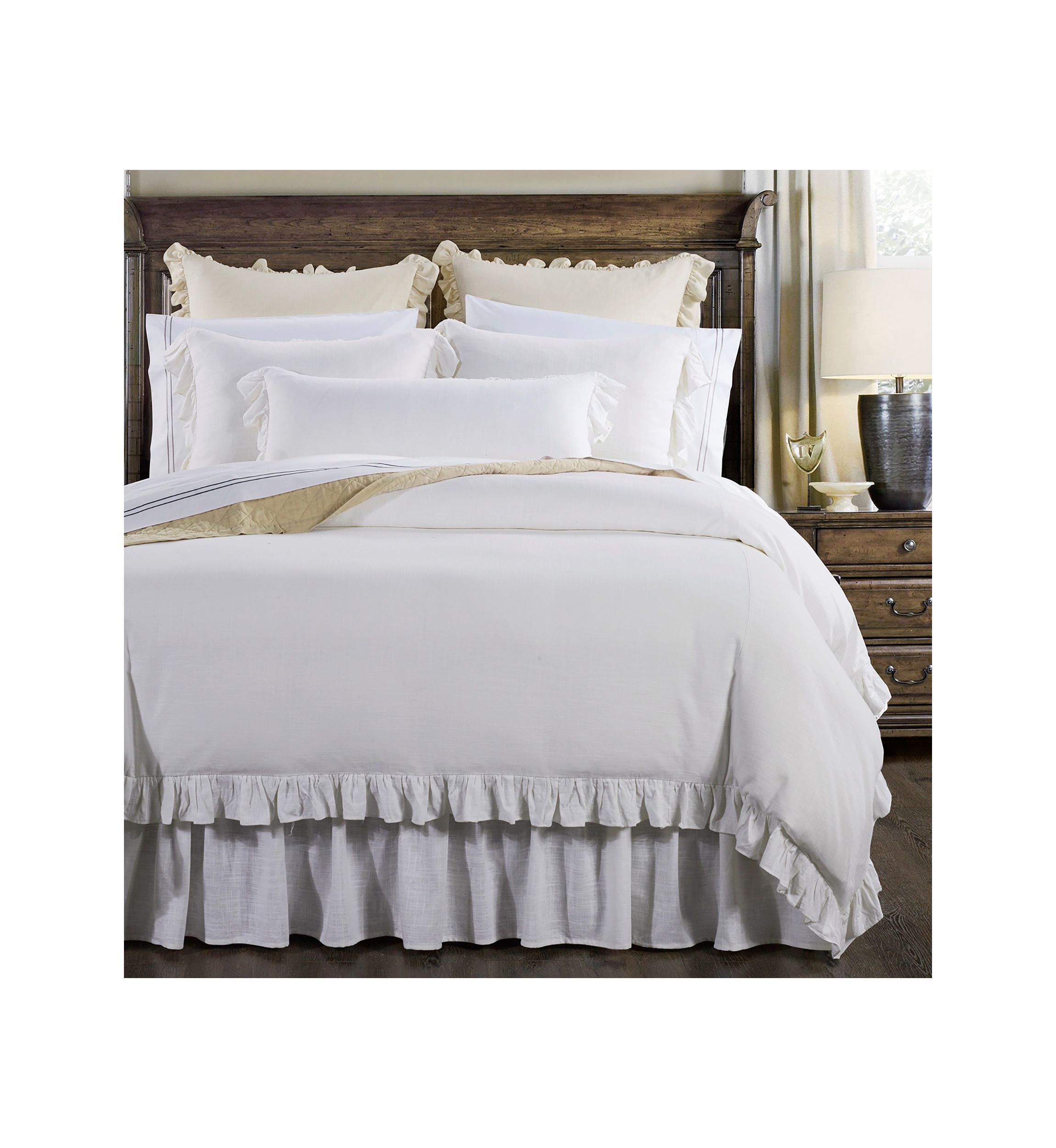 Lily Washed Linen Comforter Set, 3 Piece