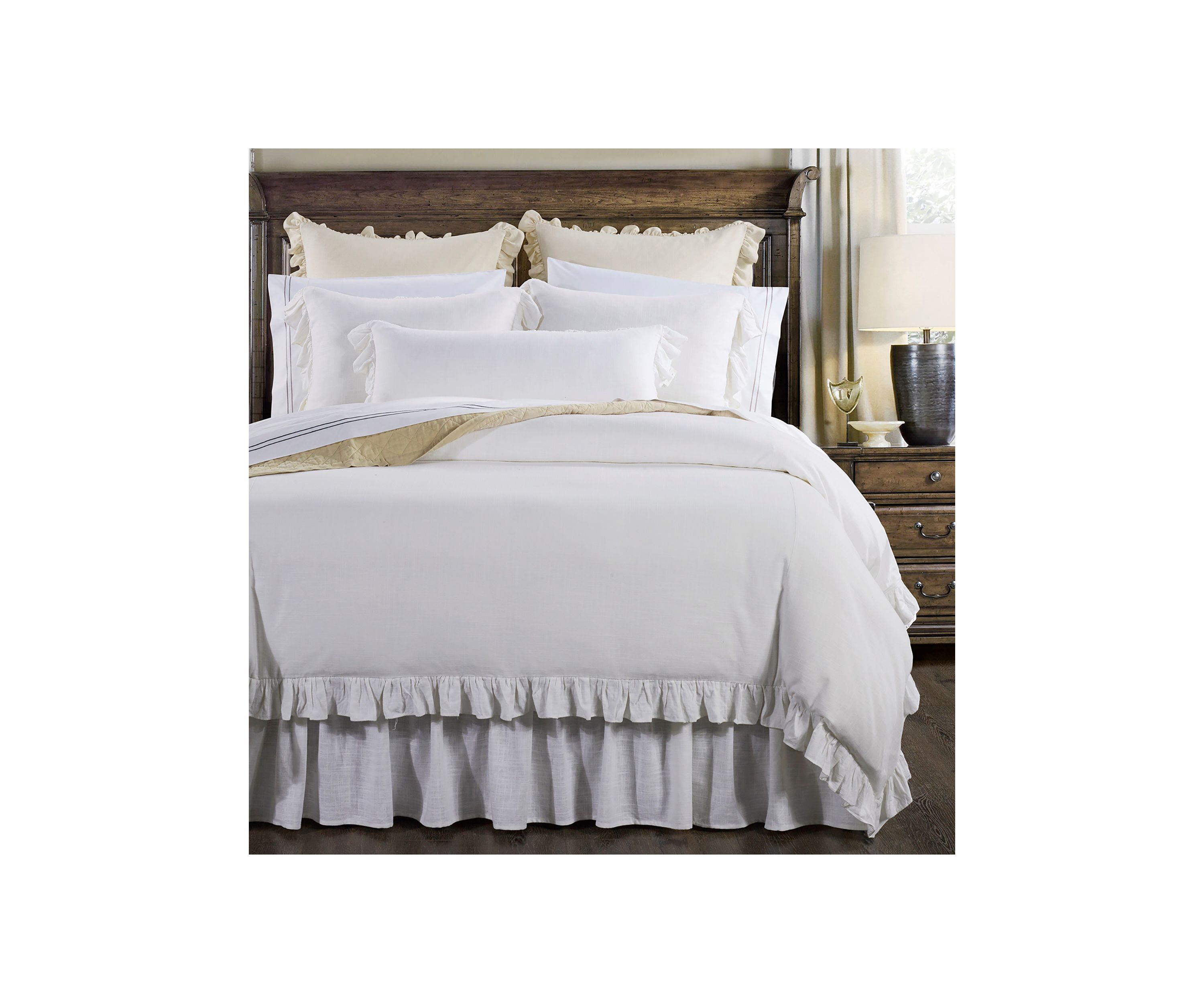 Lily Washed Linen Comforter Set, 3 Piece