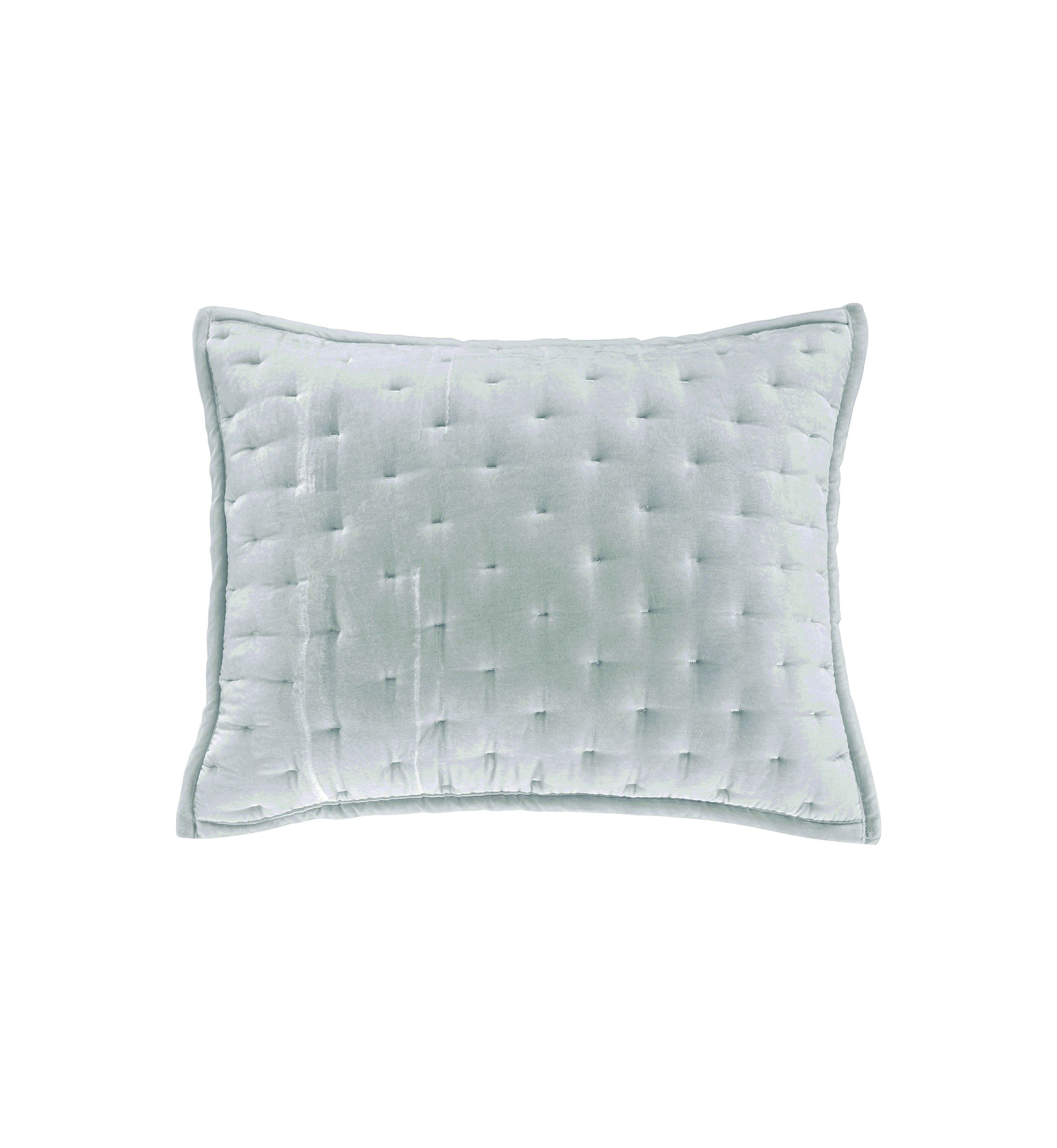 HiEnd Accents Stella Faux Silk Velvet Romantic Western Quilted Pillow Sham, 1PC