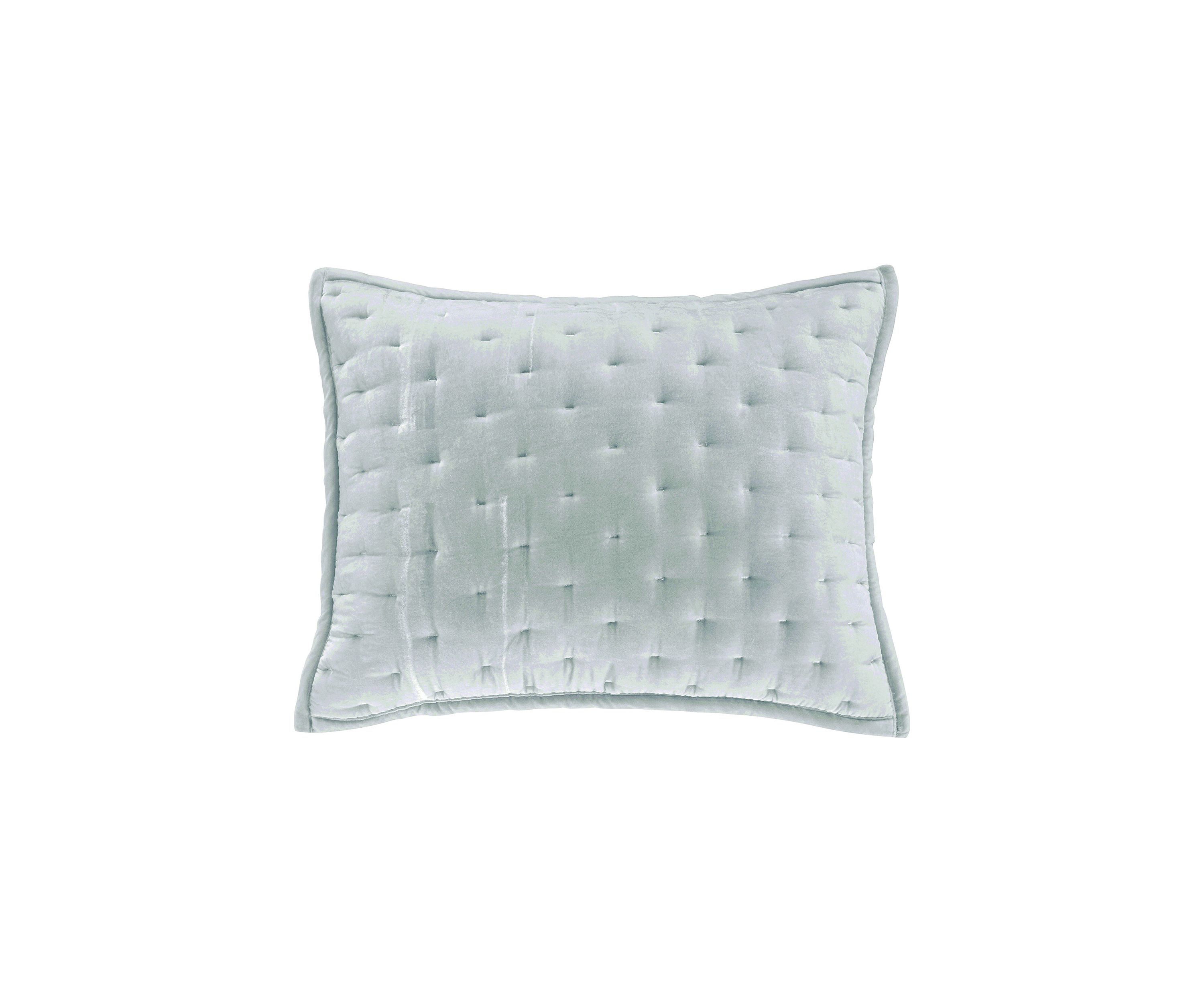 HiEnd Accents Stella Faux Silk Velvet Romantic Western Quilted Pillow Sham, 1PC