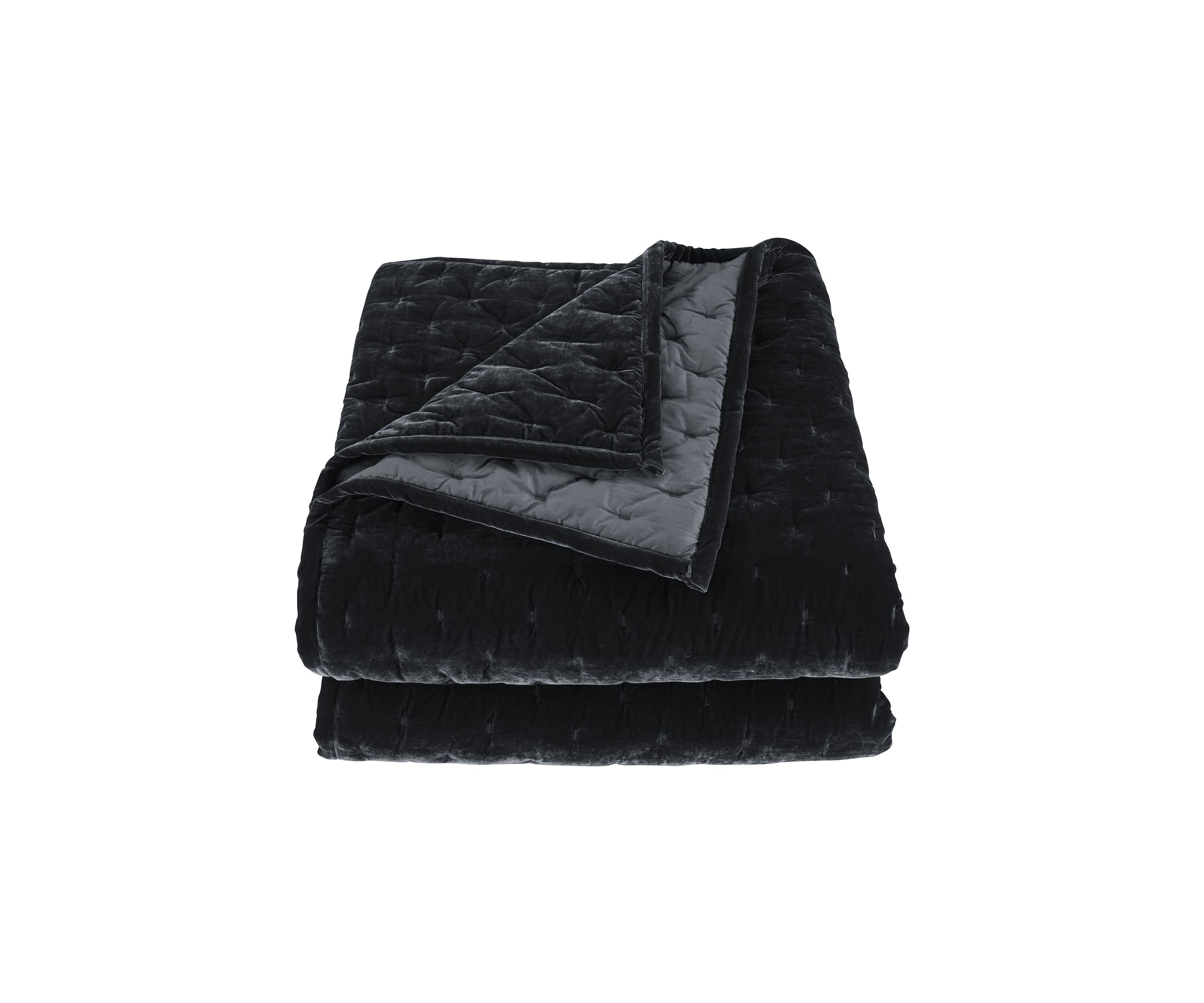 HiEnd Accents Stella Solid Color Faux Silk Velvet Romantic Modern Rustic 1 Piece Quilt