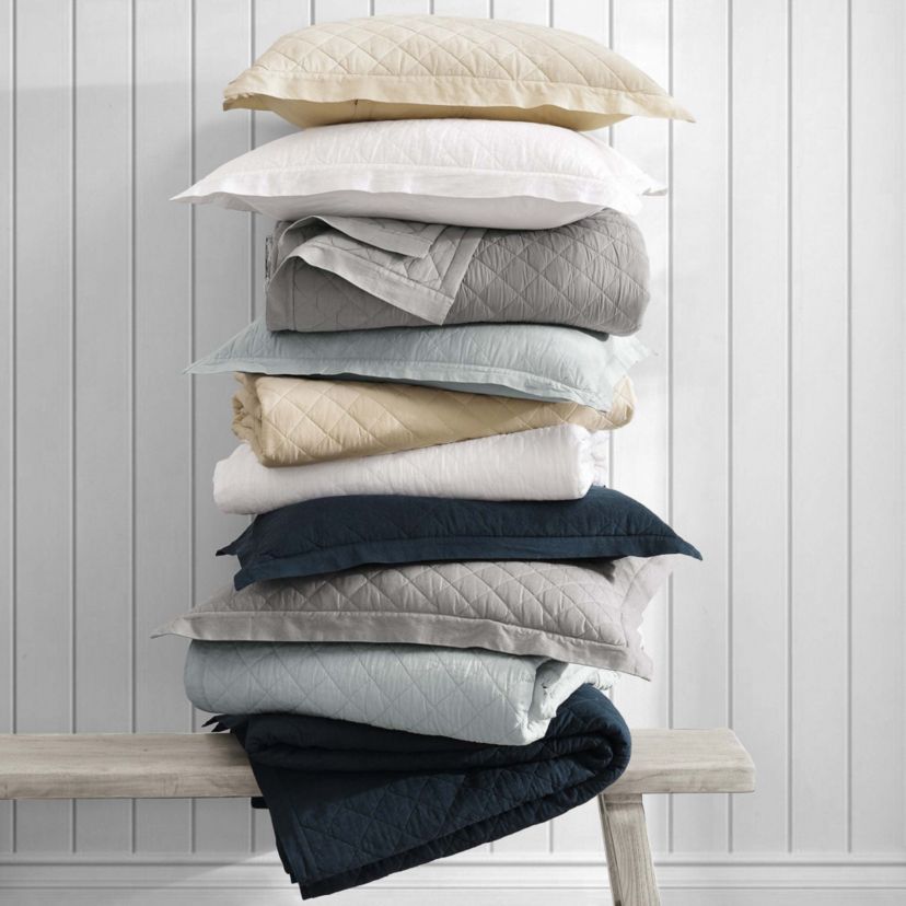Linen Cotton Diamond Quilted Pillow Sham