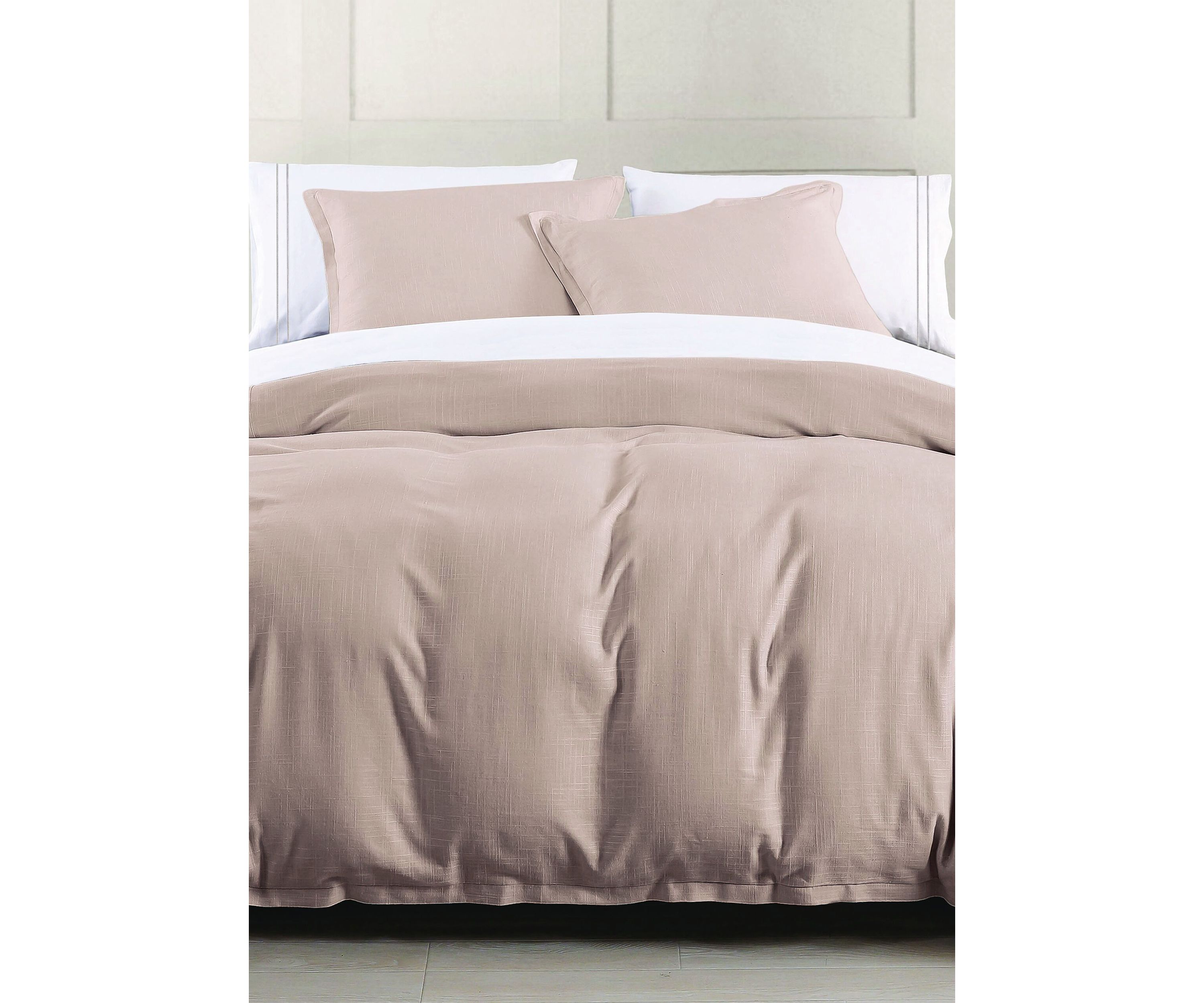 Hera Washed Linen Flange Duvet Cover Set