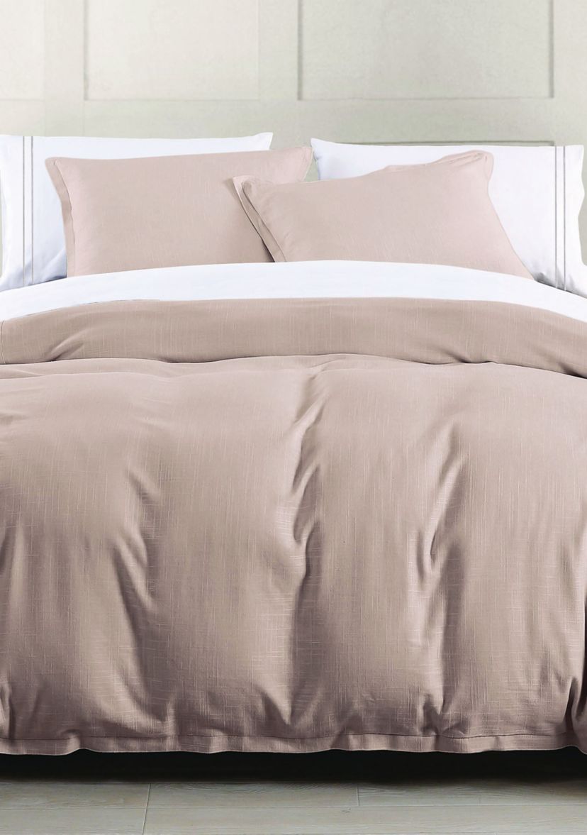 Hera Washed Linen Flange Duvet Cover Set