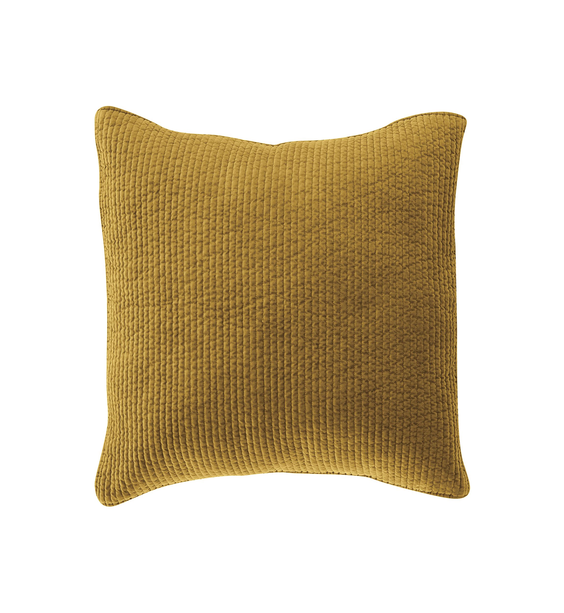 Stonewashed Cotton Velvet Quilted Euro Sham