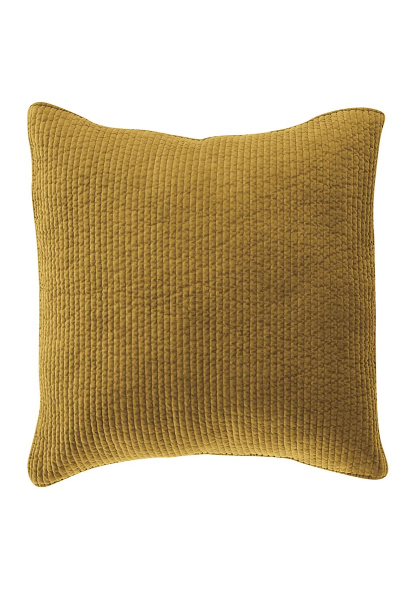 Stonewashed Cotton Velvet Quilted Euro Sham