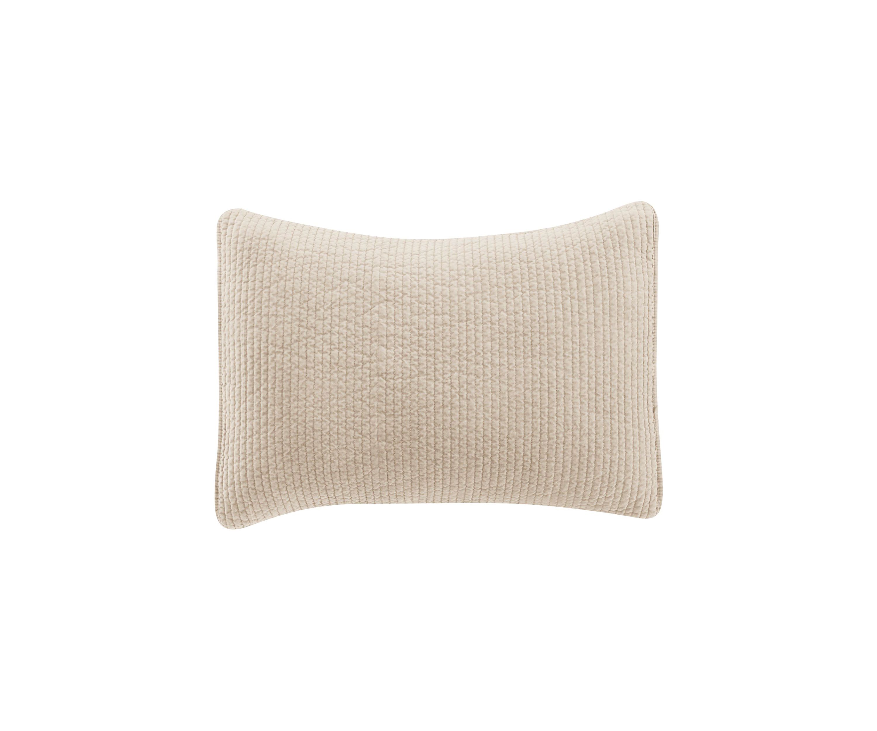 Stonewashed Cotton Velvet Quilted Pillow Sham