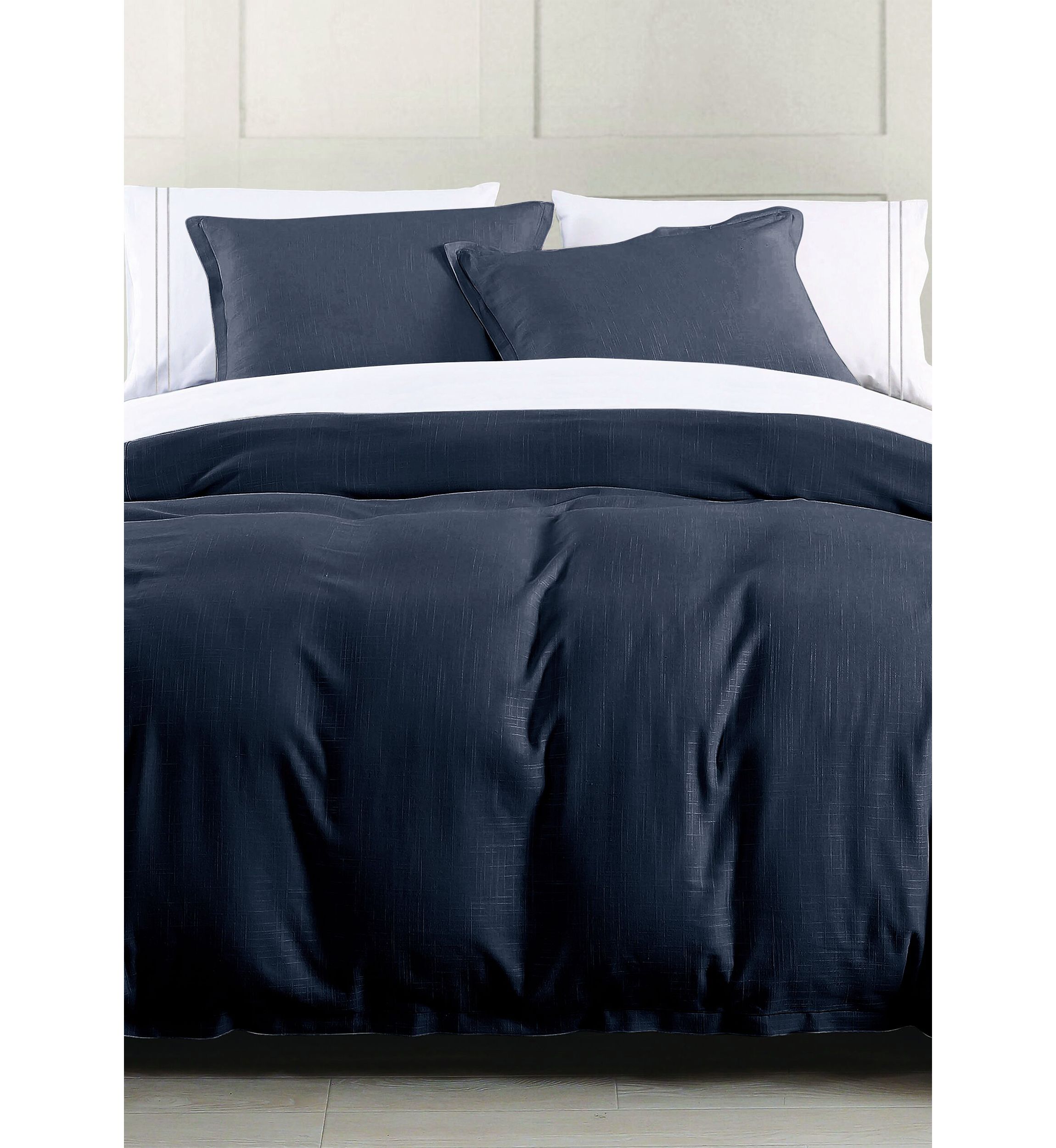 Hera Washed Linen Flange Comforter Set
